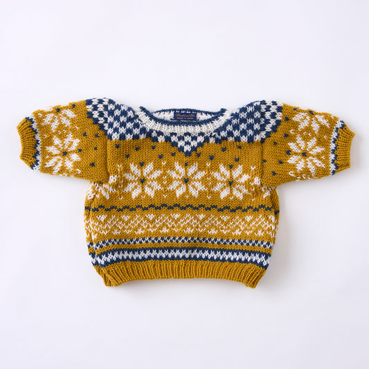 黄色のノルディックセーター【洋服単品販売】全体