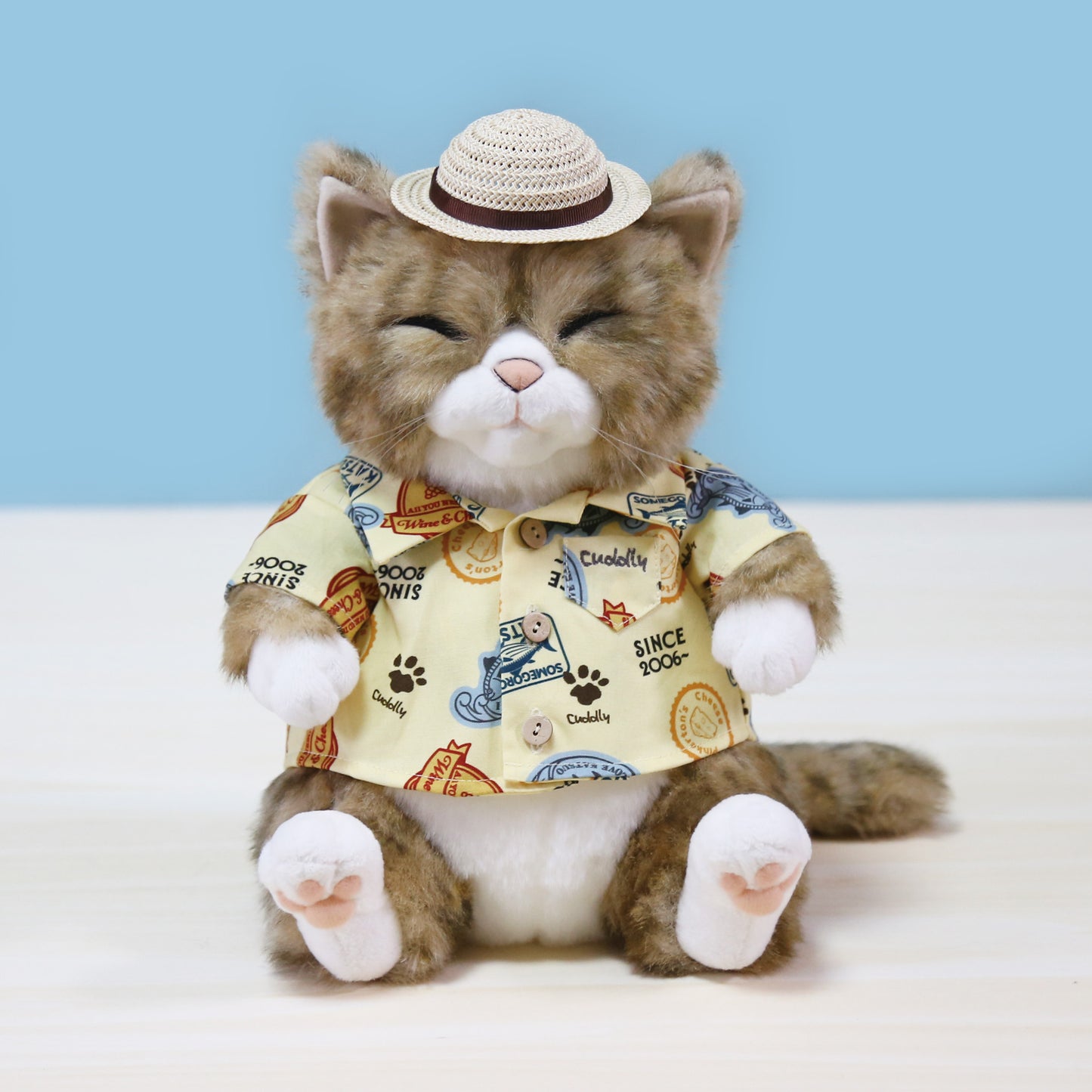 Chibi Pin Aloha Shirt Yellow Worn Type
