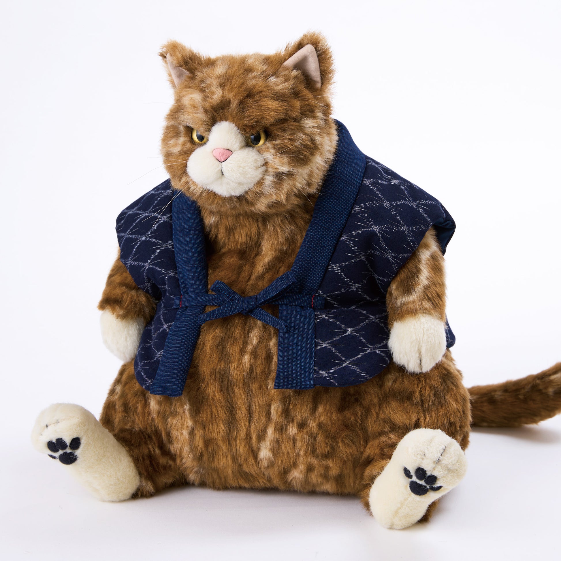 久留米絣のちゃんちゃんこ(さざ波柄)ムッシュ着用例