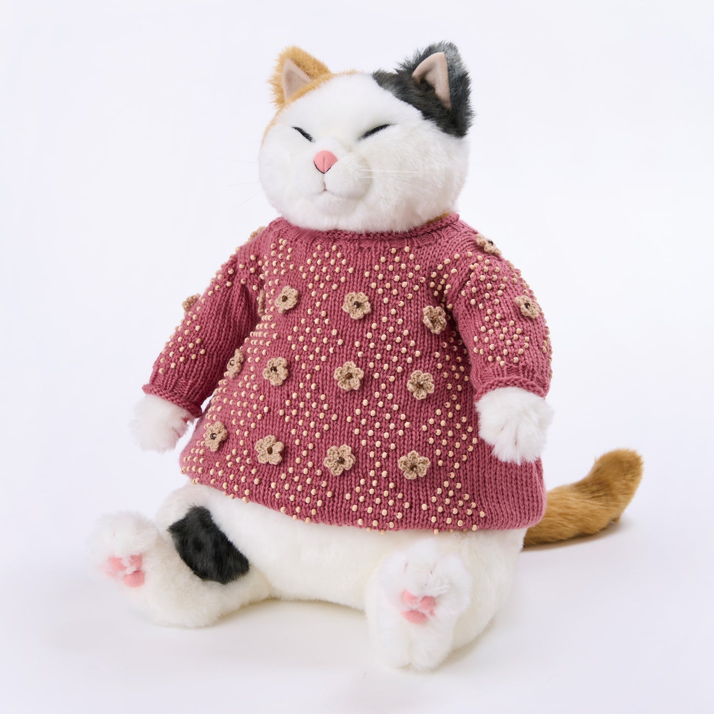 マリア・小花の手編みのセーター着用タイプ メディア 