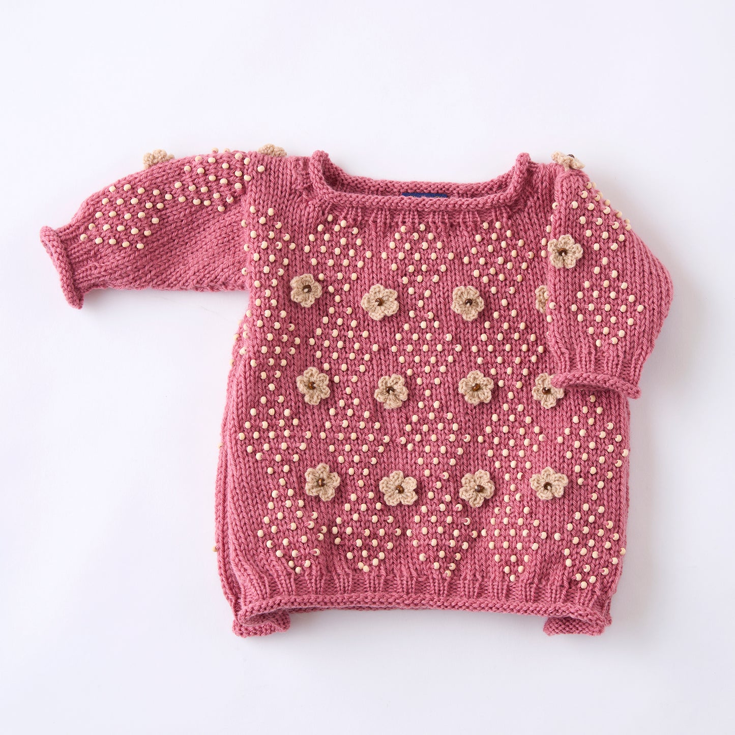 マリア・小花の手編みのセーター着用タイプ  セーター単品