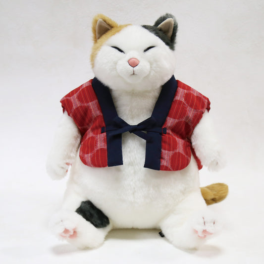 久留米絣のちゃんちゃんこ（まる柄）洋服単品マリア着用