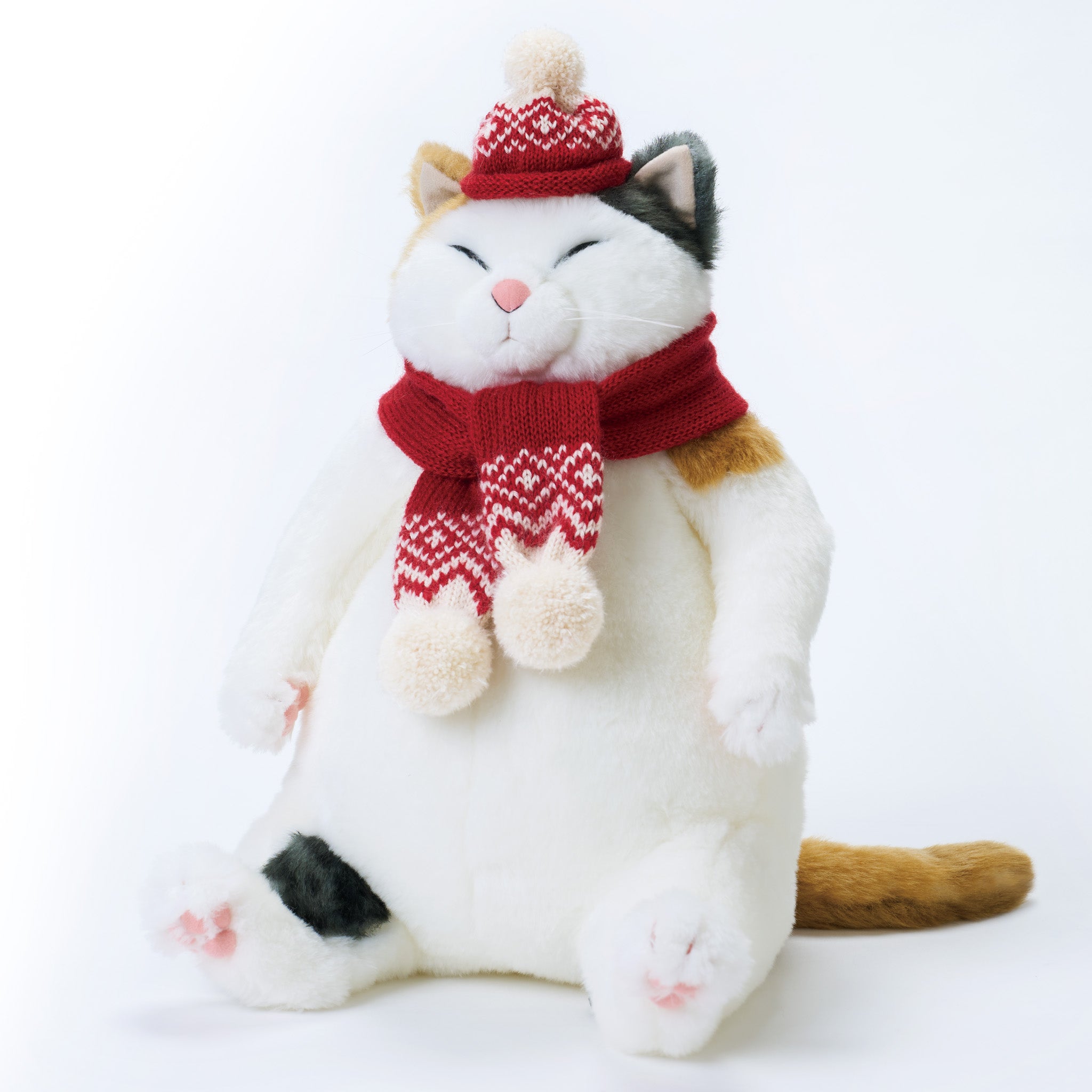 クリスマス　赤いマフラーしてる猫　名古屋帯 ふわふわモヘアのマフラー&帽子 – Cuddly公式オンラインショップ