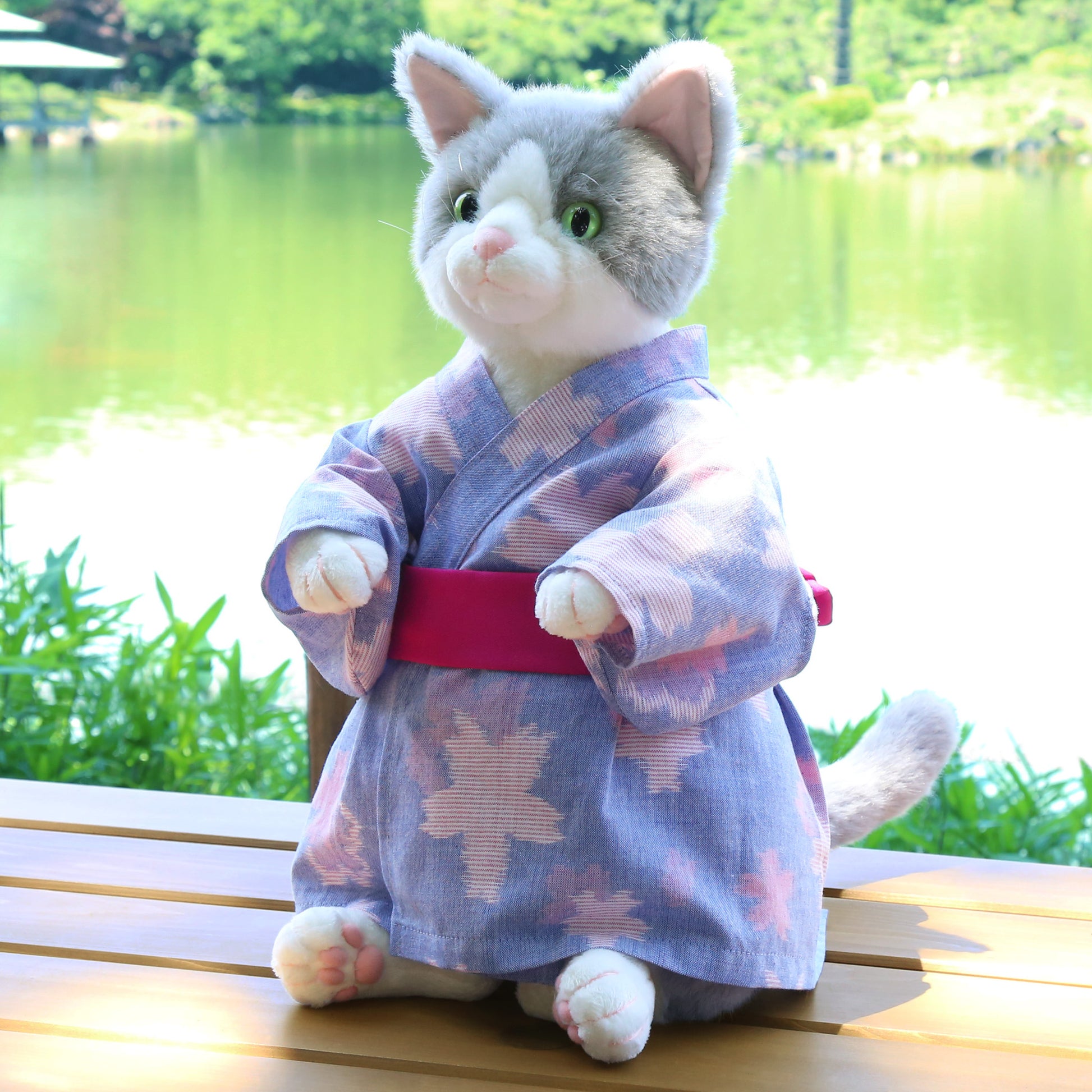桜子　久留米絣の浴衣（桜咲く）着用タイプ